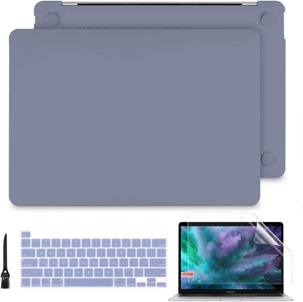 Batianda MacBook Pro 13 inch Case 2020 2022 Release M2 M1 A2338/A2289/A2251 with Touch Bar, Lavender Gray