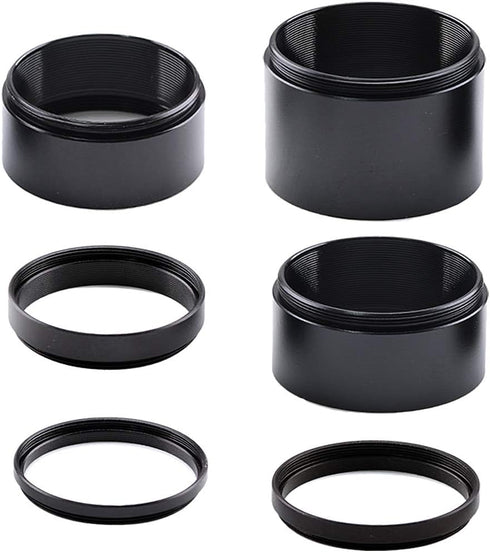 Telescope T2-Extension Tube Kit for Cameras and Eyepieces - Lengths 3mm to 30mm, M42x0.75