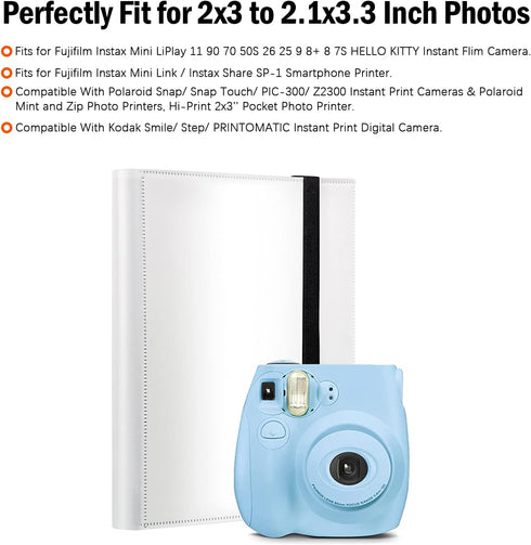 432 Pockets Photo Album for Fujifilm Instax Mini Camera, Polaroid Camera - Fits Instax Mini 12 11 9 40 99 90 8 7 Evo