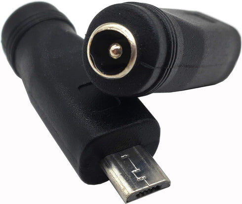 USB to DC Power Adapter, Micro Male to DC 5.5x2.1mm Female Connector for Laptop PC Charging