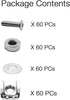 Lancher 60-Pack M6 16mm x Screws and Cage Nuts for Server Shelf Cabinets Rack Mount Screw