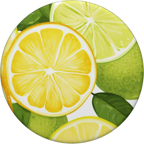 Lemon Citrus Slices Pattern Lime Citrus Love rs PopSockets Standard PopGrip
