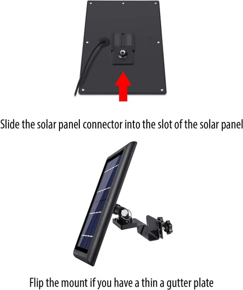 Wasserstein Gutter Mount for Ring, Arlo, Blink, Reolink Cams & Solar Panels, 2 Pack, Black
