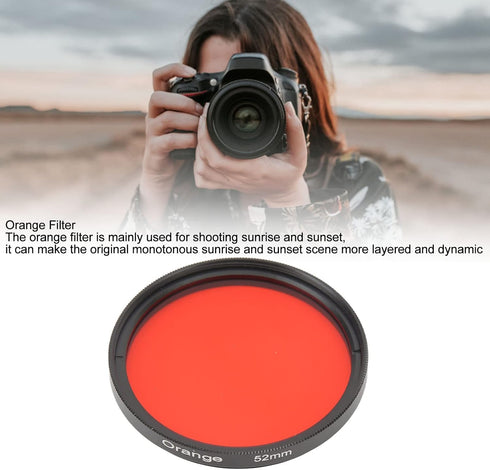 52mm Camera Lens Filter, HD Multi Coated Optical Glass Photography Filters for Nikon, Fujifilm Digital Cameras, with