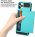 Vofolen Case for iPhone 11 Pro Max Wallet with Credit Card Holder Slot, Dual Layer Hybrid Armor Sky Blue