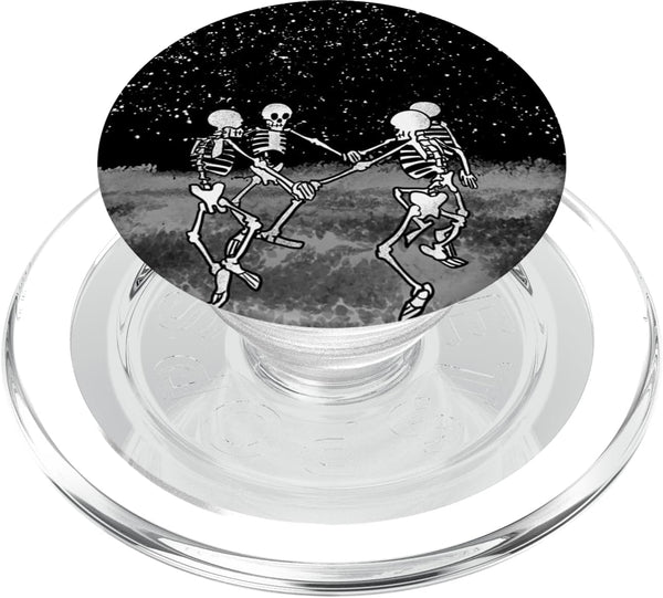 PopSockets PopGrip for MagSafe Skeletons Dancing Night Sky Cool Goth Aesthetic Halloween