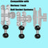 Double 1" Ball Mount Base Adapter, Compatible with RAM Mounts B Size 1 inch Double Ball Socket Arms, Black