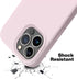 OTOFLY iPhone 13 Pro Case - Slim Liquid Silicone, Shockproof, Anti-Scratch Microfiber Lining, 6.1" (Ice Pink)