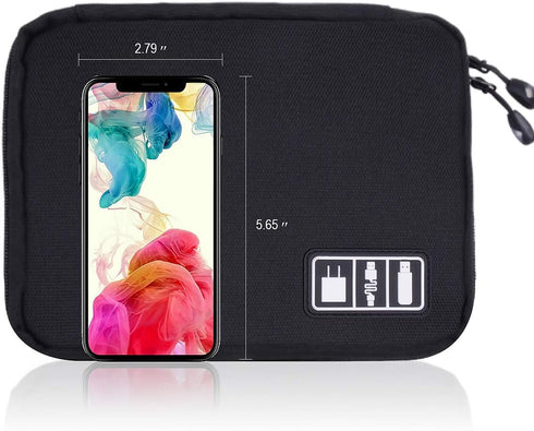 iiteeology Smart Watch Band Storage Bag, Universal Accessories Organizer Bag for Travel, Extra Pocket for Magsafe