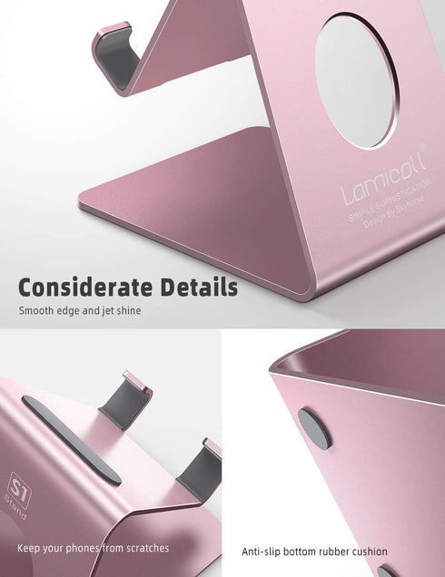 Lamicall Cell Phone Stand, Phone Cradle: Phone Dock, Holder Compatible with Phone 12 Mini 11 Pro XS Max XR X 6 6s 7 8