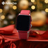 Fullmosa Leather Bands Compatible with Apple Watch Band 38mm-49mm, Women Men, Red/Silver