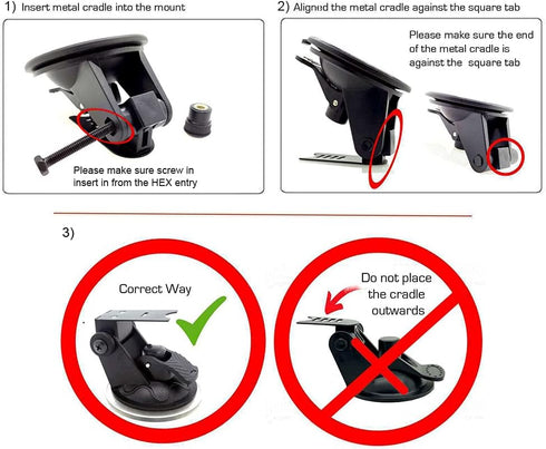ChargerCity Windshield Super Suction Cup Mount for UNIDEN R1 R2 R3 R4 R7 DFR3 DFR6 DFR7 DFR8 DFR9