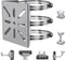 Universal Wall Mounting Bracket with 3 Loops - Stainless Steel Vertical Pole Mount Adapter for CCTV Security Camera