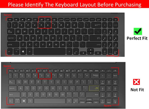 Keyboard Cover for ASUS VivoBook F512DA, F512FA, F512JA, X512FA, X512DA, X515JA, Black Keyboard Cover Skin