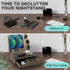 Nightstand Organizer - Bedside Holder for 2 Cellphones or 1 Tablet, Smart Watches, Headphones, Ideal Gifts for Men