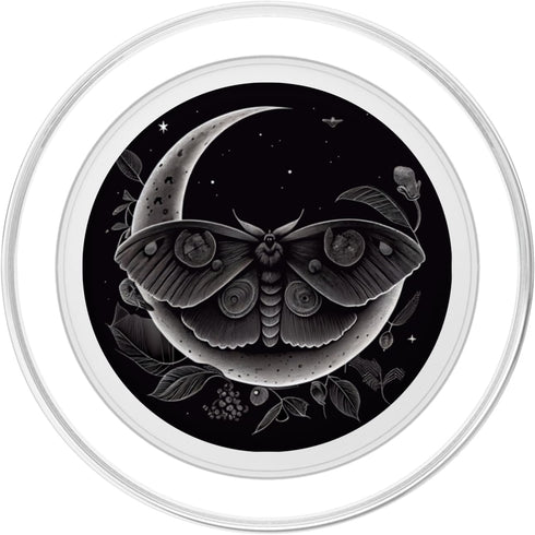 PopSockets PopGrip for MagSafe: Moth Moon Flowers Astrology Celestial
