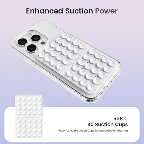 Klearlook Maximized Clarity! Klearlook Silicone Suction Cup Phone Case Mount Double Sided, Silicon Sticky Phone Grip