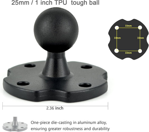 Aluminum Heavy Duty Camera Mounts, Free Rotation Wall Mount for Camera/Video Cameras, 1/4"-20x0.25