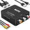 RCA to HDMI Converter, 1080P Mini RCA Composite to HDMI Video Audio Adapter, Supports PAL/NTSC