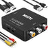RCA to HDMI Converter, 1080P Mini RCA Composite to HDMI Video Audio Adapter, Supports PAL/NTSC