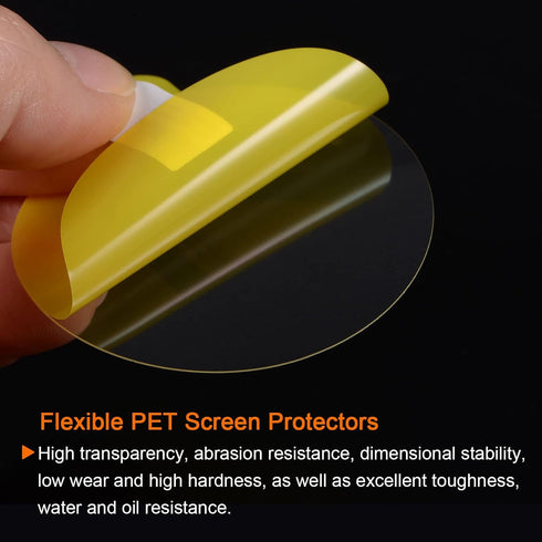 5pcs Watch Glass Screen Protectors 39mm Soft PET Anti-Fingerprint HD Clear Round Smartwatch Protection Film for Flat