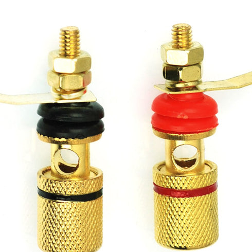 CESS Amplifier Terminal Connector Binding Post Banana Plug Jack Socket, 4 Pack
