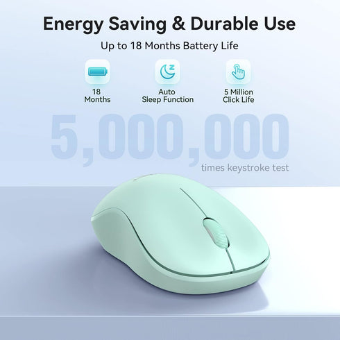 TECKNET 2.4G 5 30 Wireless Mouse for Laptop, Silent Computer Mouse Quiet Click with DPI Levels,Contoured Grip,Small