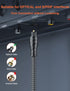 VANAUX Optical Digital Audio Cable, Toslink Cable with PMMA Fiber Optic Braided Jacket, S/PDIF Male to Male Cord