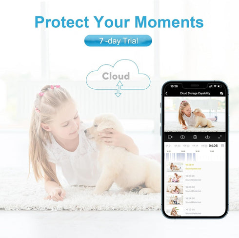 owltron Indoor Security Camera 5MP, 360 Camera for Home Security with Motion Detection, 2.4G/5GHz WiFi and 2-Way Audio