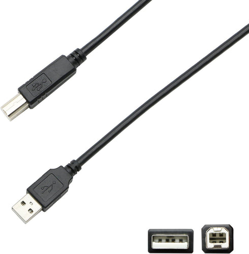 USB 2.0 A Male to B Male Cable for Printer Scanner - 25 Feet