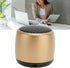 Zopsc 5.0, Mini Speaker, Portable BT Heavy Subwoofer, USB Rechargeable, Gold, for Travel, Dorm, Kitchen