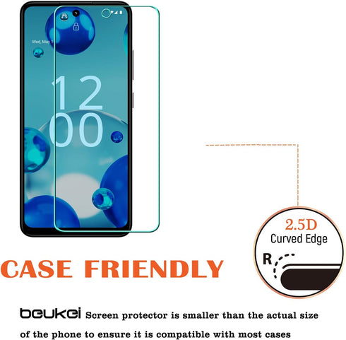 beukei (3 Pack) Tempered Glass Screen Protector for HMD Vibe, Anti Scratch, Bubble Free