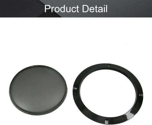 Fielect 6.5" Speaker Grill Mesh, Decorative Circle Subwoofer Guard Protector Cover, Black Metal Trim