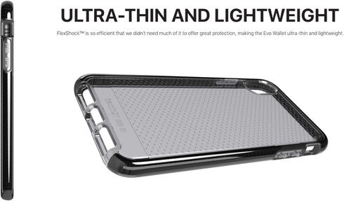 tech21 Protective Back Case Cover for Apple iPhone Xs Max, Thin Evo Check Pattern, Smokey Black