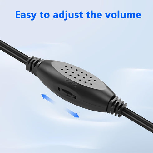XMSJSIY Mini Computer Speaker for Desktop PC, USB Powered Stereo, 3.5mm TRS Input, Small Speakers, 1 Pair