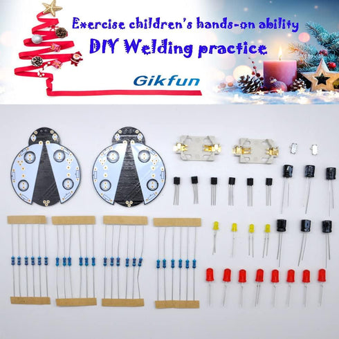GK1021 Gikfun Ladybug Electronic Soldering Practice DIY Adults STEM Practice Science Project