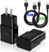 Type C Fast Charging Charger, 2 Pack USB Android Phone Wall Block & Charge Cable for Samsung Galaxy