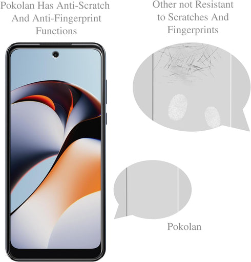 Pokolan Tempered Glass Screen Protector for Motorola Moto G Play (2023) - 9H Hardness, Bubble Free, Easy Install,