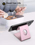 Lamicall Cell Phone Stand, Phone Cradle : Phone Dock, Holder Compatible with Phone 12 Mini 11 Pro XS Max XR X 6 6s 7 8 Plus 5 5s 5c and All Other Smartphones, Table, Night Stand - Rose Gold