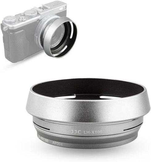 JJC LH-X100 Lens Hood Sun Shade with 49mm Filter Adapter for Fuji X100VI X100V X100F X100T