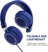 Kids Headphones Wired for School with Microphone, Lightweight Foldable for School Age Kids with in-Line Control (Blue)