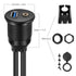 Flush Mount Cable Kit 3 ft USB 3.0 Male to Female and 2 RCA Male to 3.5mm Female AUX Extension