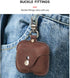 Hiram Leather Case Replacement for Airpods Pro 2019 - Crazy Horse Cowhide Leather Portable Travel Case (Brown)