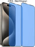 iPhone 15 Pro 6.1" Anti-Blue Tempered Glass Screen Protector Film - 2 Pack, 9H Hardness, Full Coverage (Blue)