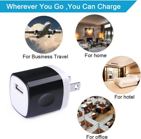 USB Wall Charger, 5-Pack 1A Charging Block for iPhone 14/13/12/11/Xs Max/X/8 Plus/7/6S Plus & Samsung Galaxy