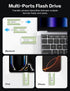 AUAMOZ 256GB 17/16/15/14/13/12/11, (1 Pack-Sage Mini Dual Interface Flash Drive, Portable Memory Stick Compatible