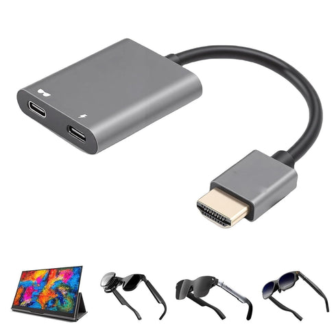 Yoidesu 4K 60Hz 100W USB C to HDMI Adapter Bidirectional with PD Charging, USB C Adapter Aluminum Plug and Play for AR