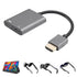 Yoidesu 4K 60Hz 100W USB C to HDMI Adapter Bidirectional with PD Charging, USB C Adapter Aluminum Plug and Play for AR