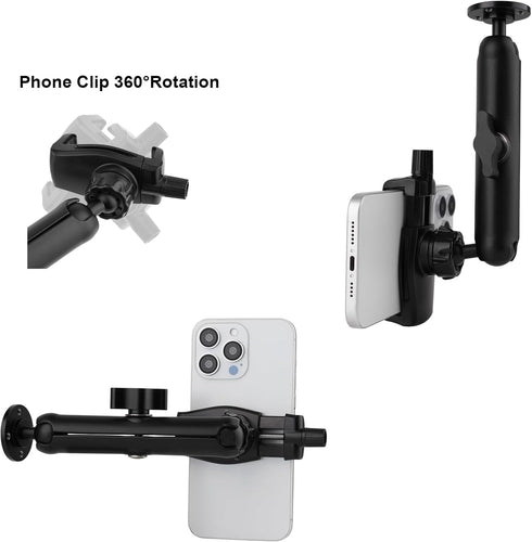 Wall Mount Phone Holder for Truck/Car/Boat/Desk, Compatible with 3.5~7.5 inch iPhone/Nexus/HTC/LG/Huawei, 360°