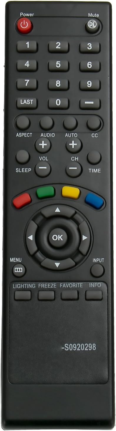 Remote Control Replacement for Polaroid S0920298 LCD TV, S0920298, 1521-TLUB 1521TLUB